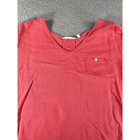 Soft Surroundings Shirt Womens Large Tunic Pink Long Sleeve Round Neck Lyocell - Picture 2 of 12